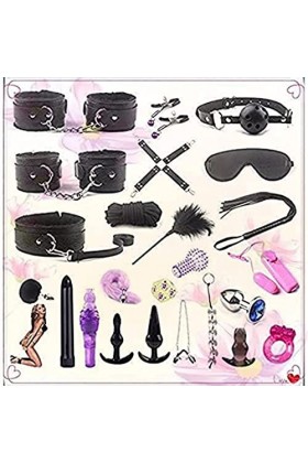 CWT 24 pièces accessoires vestimentaires anneau queue de renard combinaison vêtements réglables noir 