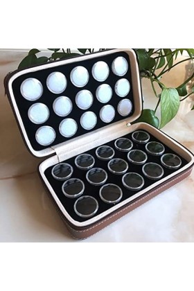 vreplrse Boîte de rangement portable polyvalente délicate petite légèreté collecteur coloré rond conteneur chambre coiffeuse,