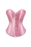 Bustier Corset Top Sexy Lingerie Ensembles Noir Satin Taille Cincher - - Taille XL