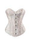 Bustier Corset Top Sexy Lingerie Ensembles Noir Satin Taille Cincher - - Taille XL