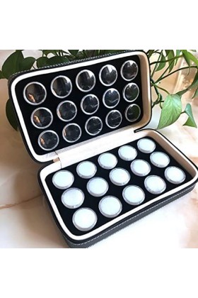 vreplrse Boîte de rangement portable polyvalente délicate petite légèreté collecteur coloré rond conteneur chambre coiffeuse,