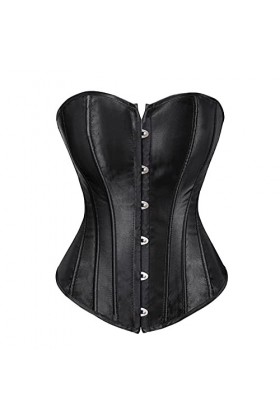 Corset à lacets pour femme en satin motif floral, grande taille - - 5X-Large