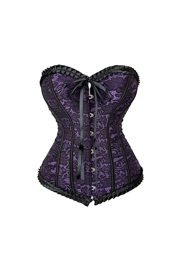 Corset haut pour femme corset pirate grande taille corset victorien corset bustier haut, Beige2805, Small