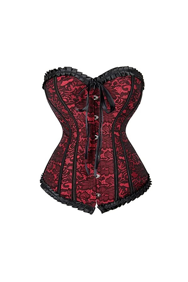 Corset haut pour femme corset pirate grande taille corset victorien corset bustier haut, Beige2805, Small