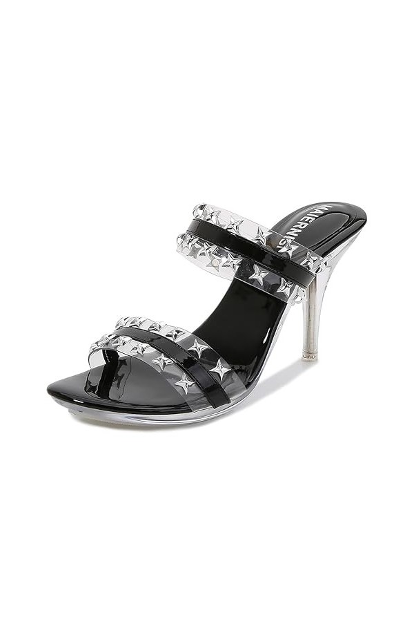 Sandales glamour et élégantes pour boîte de nuit sexy en cristal Sandales à talons hauts sophistiquées et séduisantes Sandale