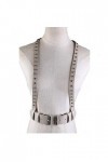 Chaîne de Corps Unisexe en Similicuir Punk réglable Ceinture de Harnais de Poitrine avec Goujons décor Fantaisie discothèque 