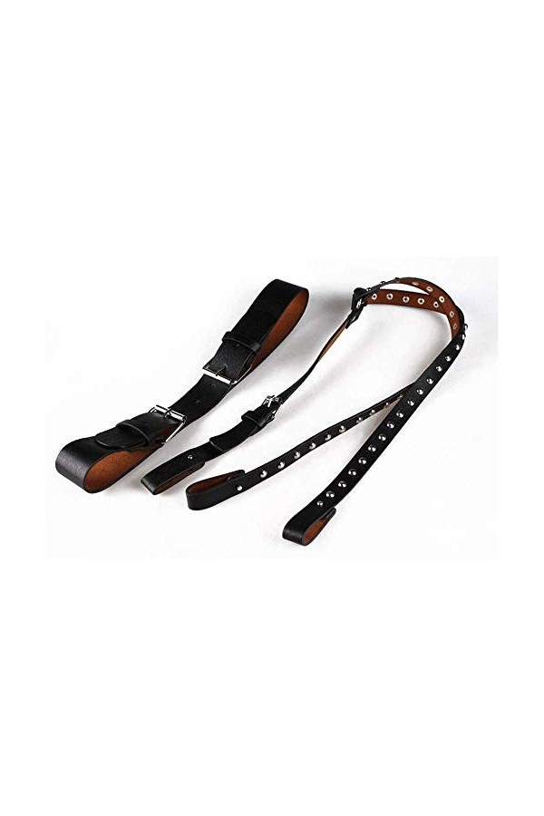 Chaîne de Corps Unisexe en Similicuir Punk réglable Ceinture de Harnais de Poitrine avec Goujons décor Fantaisie discothèque 