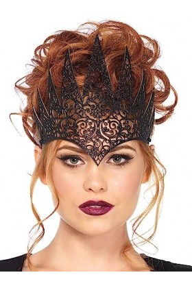 Leg Avenue- Die Cut Crown Serre-Têtes Et Barrettes, Women, 215422001, Noir, Taille Unique