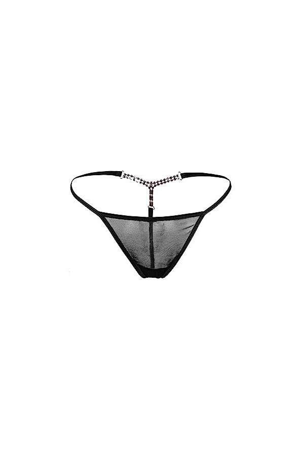 comeondear String Sexy Chic Hot Culottes Sexy Femme Tanga Transparent Taille Basse Slips sous-vêtements Shorty Thong Grande T