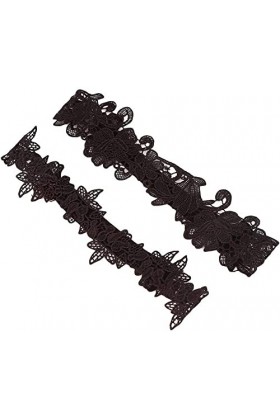 PULABOJarretière De Mariage Soirée De Bal De Soirée Vintage Fleur Creuse Dentelle Jarretière De Mariée,Noir Attractive Proces