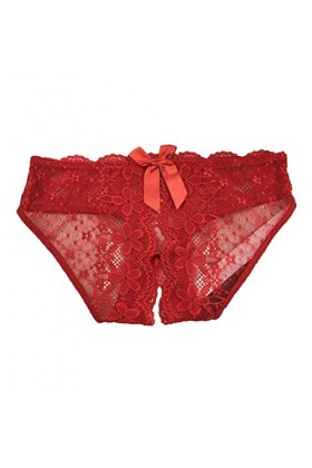 XIUH Sexy Dentelle Patchwork Culottes Femmes Broderie sans Couture G-String Culottes String Femme Sexy Chic Dentelle Slips St