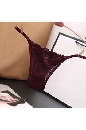 Culotte Sexy Femme, Élégant Lumière pour Femme String en Dentelle pour Femme sous-Vêtements Sexy Tring Femme Sexy Chic Ficell