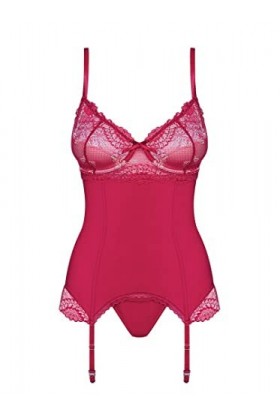 Corset Et String Rosalyne - Rouge