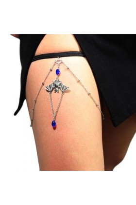 Ranuw Punk Bat Gland Cuisse Chaîne Jambe Corps Chaîne Harnais Gothique Jambe Jarretière Mode Beach Club Party Corps Fournitur