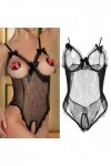 Hasagimol Lingerie Sexy Femme Coquine Hot Ouverte Pour PéNéTration Deep V Dos Nu Réglable Teddy Sous-VêTement Entrejambe Ouve