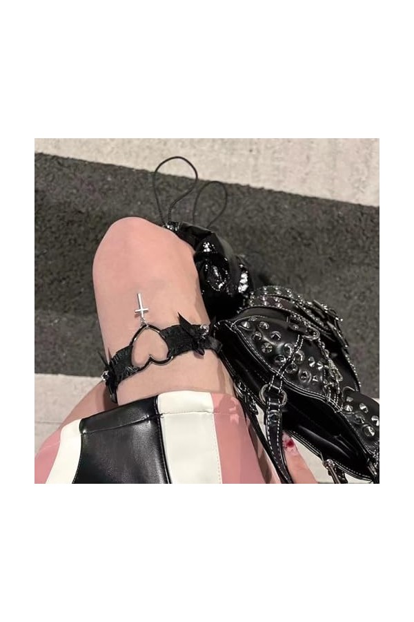 Anneau De Jambe De Cloche D’amour D’arc Ceinture De Jambe Gothique Pour Dame Jarretière Jarretelles Élastiques Pour Femmes Et