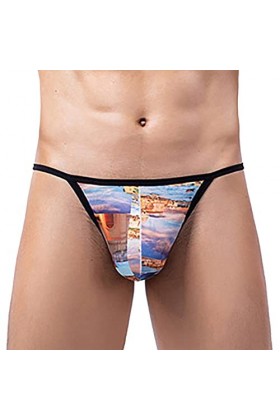 Junhasgood Sexy Hot Chaude Culotte Cuir Imitation Cuir Mens Thong Sexy Seamless Butt T Pantalon Hommes String String Homme 2