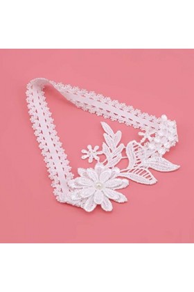 U-M PULABOJarretières de mariée avec Bord en Dentelle pour Femmes, jarretières de Mariage avec des Rubans pour la jarretière 