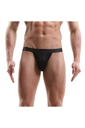 Gefomuofe Slip érotique pour homme - Taille basse - Avec teneur en stretch - Personnalisé - Respirant - Confortable - Sissy -