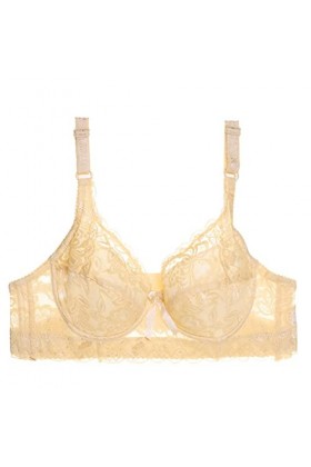 HANXIULIN Soutien-gorge de sport sans coutures en dentelle - Dos nu - Maintien sans armatures à lavant - Excellent maintien 