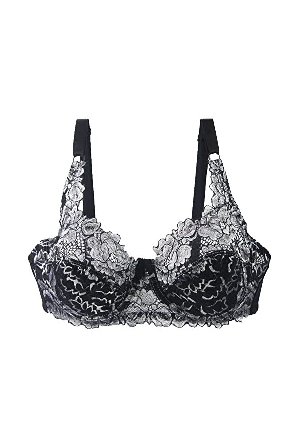 HANXIULIN Soutien-gorge à fermeture avant pour femme - Amovible - Transformable - Grande taille - Soutien-gorge push-up confo
