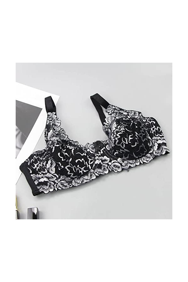 HANXIULIN Soutien-gorge à fermeture avant pour femme - Amovible - Transformable - Grande taille - Soutien-gorge push-up confo