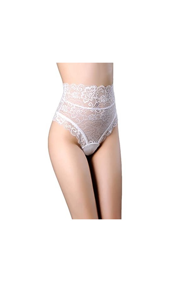 liaddkv Lingerie Sexy Bandage Dentelle Femme Bare Sexy Sous-vêtement Imitation Vernis Haut Femme Sexy, Blanc., XL