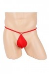 DGKaxiyaHM String Homme Sexy Pouch U Convex Thong sous-Vêtements Anneau en métal de Couleur Unie Ceinture T-Back Strings Ling