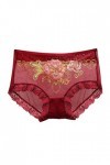 liaddkv Culotte Culotte Femme Slip Taille Moyenne Sexy Dentelle Sous-vêtements Sexy Lingerie avec Perles, marron, L