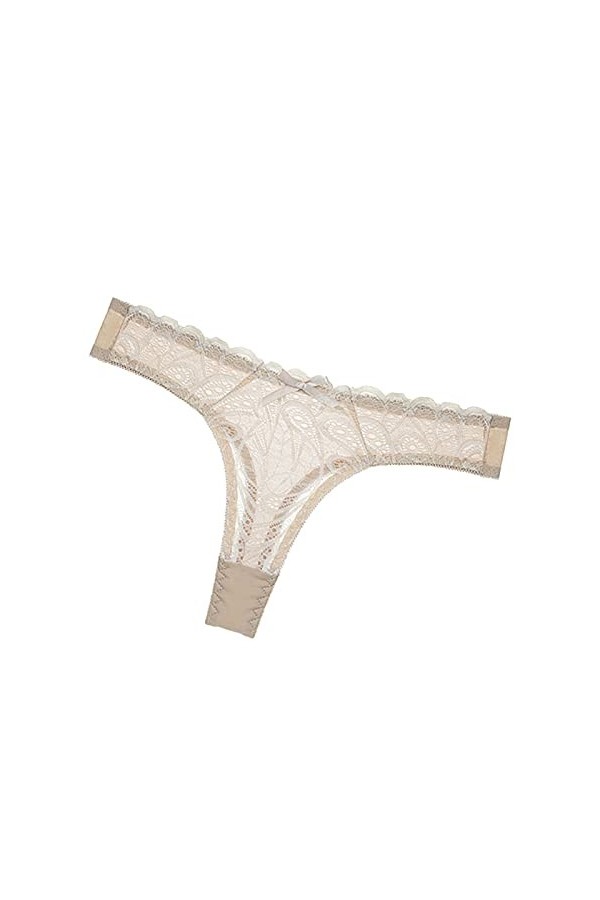 liaddkv Femmes en dentelle sexy en coton creux chaud à travers la taille culotte, culotte basse combinaison lingerie sexy, ka