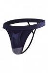 JEShifangjiusu sous-VêTements en Maille U Convex pour Hommes String Sexy en Modal Culotte Basse Respirante G String Bleu 1PC