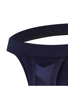 JEShifangjiusu sous-VêTements en Maille U Convex pour Hommes String Sexy en Modal Culotte Basse Respirante G String Bleu 1PC