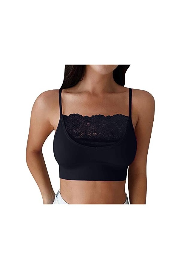 Lingerie Femme Sexy Ensemble Homme Sexy Hot y.2k Strapless Vest Bralette Femmes Ajustement Bras Pousser vers Le Haut Sticky E