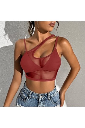 Lingerie Femme Sexy Ensemble Homme Sexy Hot y22k Hauts décontractés sans Manches pour Femmes Voir à Travers la Chemise Transp