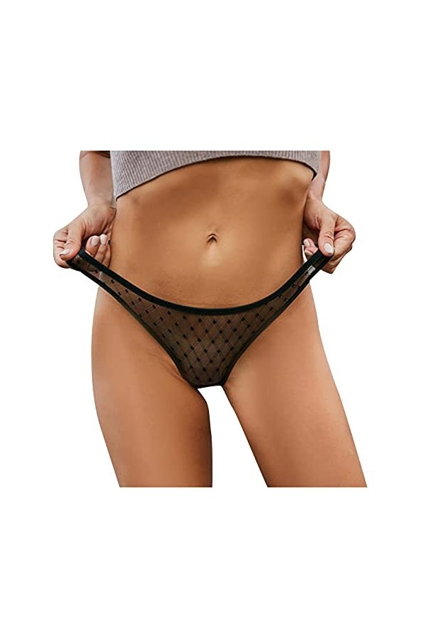 PANPANY Culottes pour Femme Culotte sans Couture Taille Basse Dentelle Soutien-Gorge String Tanga Slips Multipack Femme Sexy 
