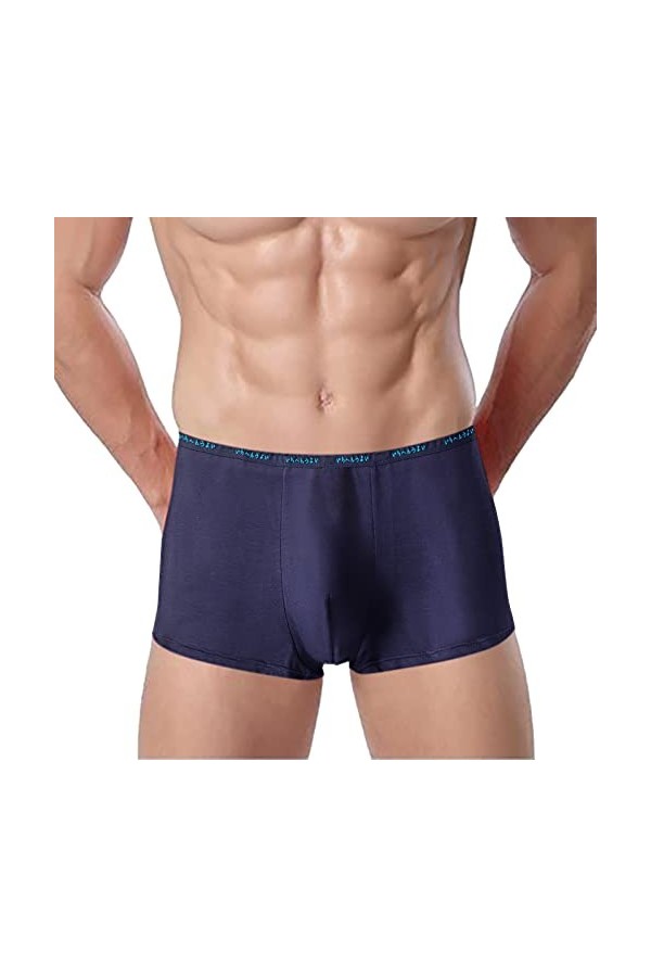 Beokeuioe Short rétro en coton pour homme - Doux et respirant - Sous-vêtements - Boxer pour homme - Hipster - Microfibre - So