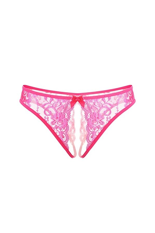 Femmes Sexy Dentelle Ouvert File Sexy Culotte Taille Basse Beau Cul Transparent Tentation T Pantalons Tanga Culotte Sexy Sous