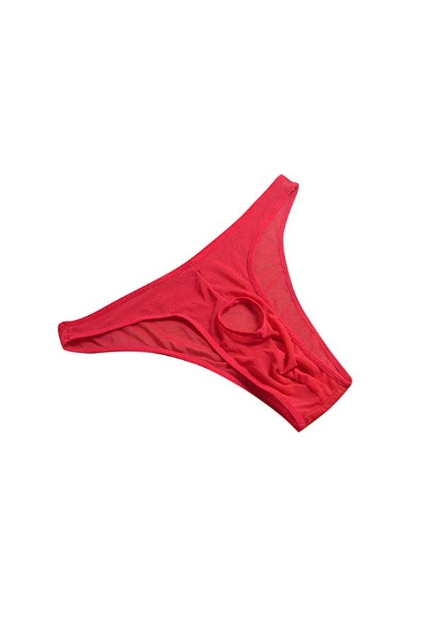 VIRACIN Sexy Hole Underpant T-Back Passion Men Lingerie Sexy Simili Cuir