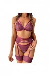 Noël 2023 – Ensemble de lingerie sexy en maille transparente avec soutien-gorge et culotte, vêtements de nuit 2 pièces, robe 