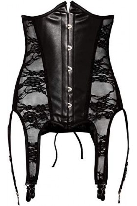 Noir Handmade F137 Corsage à Jarretelles Princess Taille L