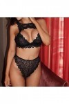 Femmes Bas de Lingerie Bodystocking Dentelle Profonde V Sexy Voir à Travers Le Soutien-Gorge Sexy Cils en Dentelle pour Femme