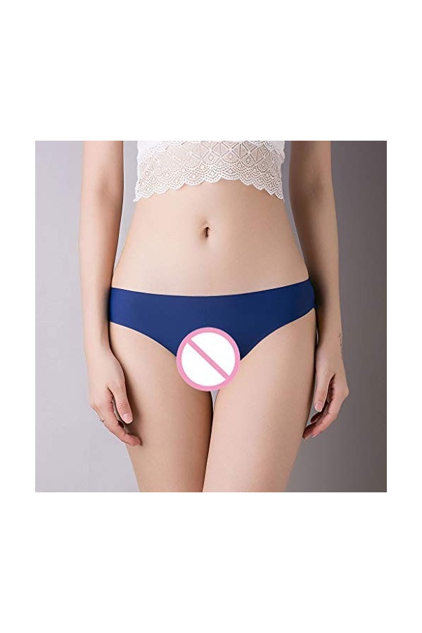 LIBELLEFLY Slip sexy string pantalon culotte sous-vêtements femme dentelle bragas mot sexy costume pour femme taille L, bleu,