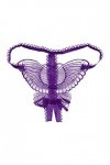 URIBAKY Femmes sous-vêtements en Dentelle Papillon Strings Ouverts G-Strings sous-vêtements Transparents, Culotte Dentelle so