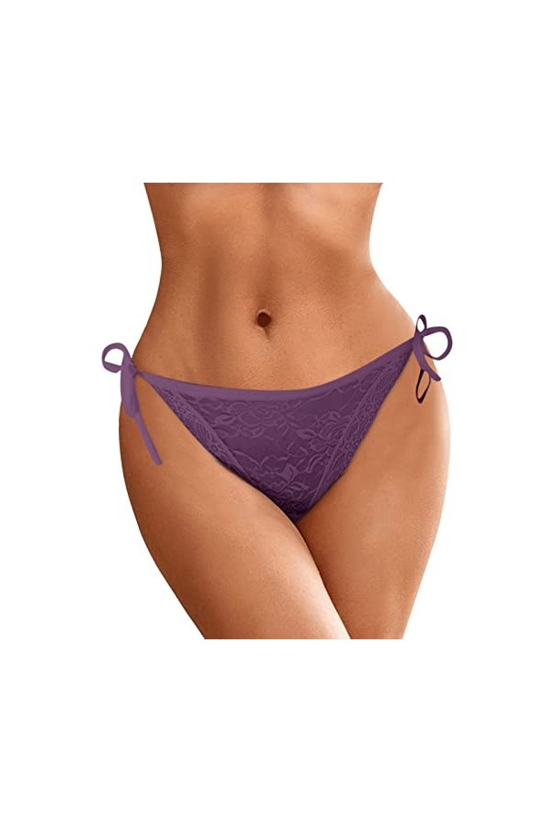 PANPANY Culottes pour Femme Panties sans Couture Soutien-Gorge Multipack Dentelle Tanga Confortables Taille Basse Femme Multi