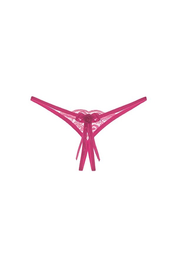 Générique Bragas Lace Briefs Sexy Femmes sous-vêtements Pants Thong Thong Dames Culotte Mot Lingerie De Hot Pink, One Size 