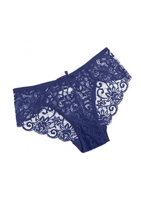 TWIFER Culotte Plus Size Culottes sous-vêtements Mid-Waist Lace Briefs sexy Ladies sexy Blue, XL 