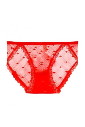 Short pour femme - Petits sous-vêtements sans couture - Culotte transparente avec bordure en dentelle pour femme - Culotte se