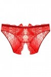 Générique Culotte en Dentelle pour Femme Sexy sous-vêtement Bas Entrejambe Culotte Taille Ouverte intimes Lingerie Haute