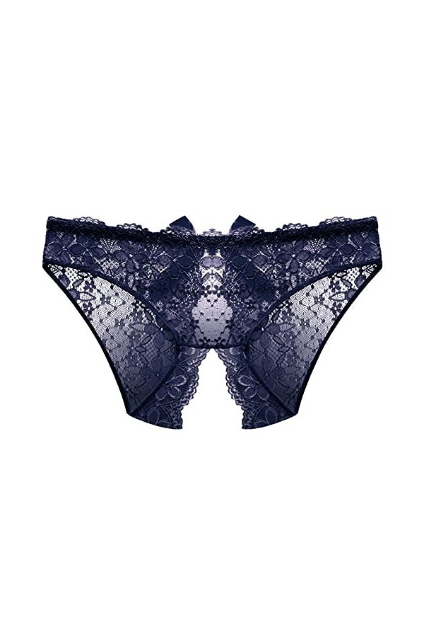 Générique Culotte en Dentelle pour Femme Sexy sous-vêtement Bas Entrejambe Culotte Taille Ouverte intimes Pyjama Lingerie