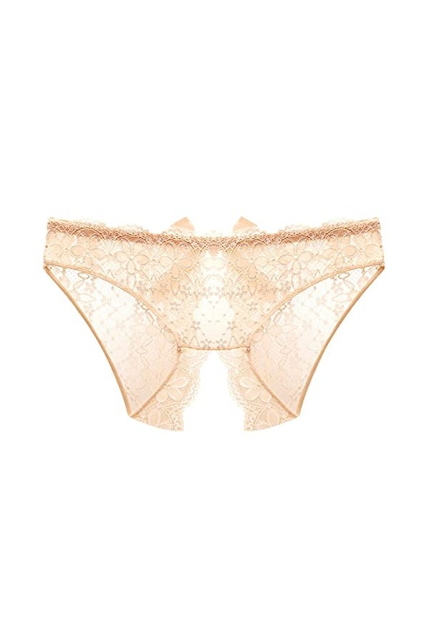 Générique Culotte en Dentelle pour Femme Sexy sous-vêtement Bas Entrejambe Culotte Taille Ouverte intimes Pyjama Lingerie